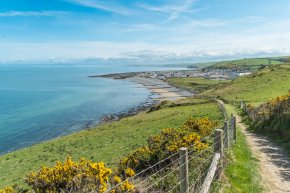 Wales coastal path going in to Aberaeron